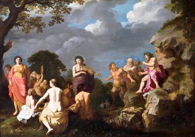 Il concorso musicale tra Apollo e Marsia da Cornelis van Poelenburch
